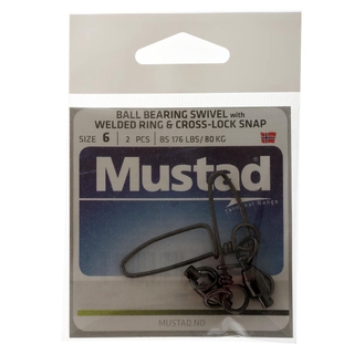 Buy Mustad Ball Bearing Game Swivel with Cross-Lock Snap online at