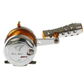 Buy Jigging Master Power Spell Overhead Reel PE4 Right Hand Silver/Gold online  at
