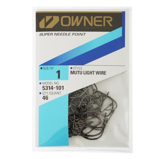 Buy Owner Mutu Light Wire Tournament Circle Hooks Bulk Pack Size 1 Qty 46  online at