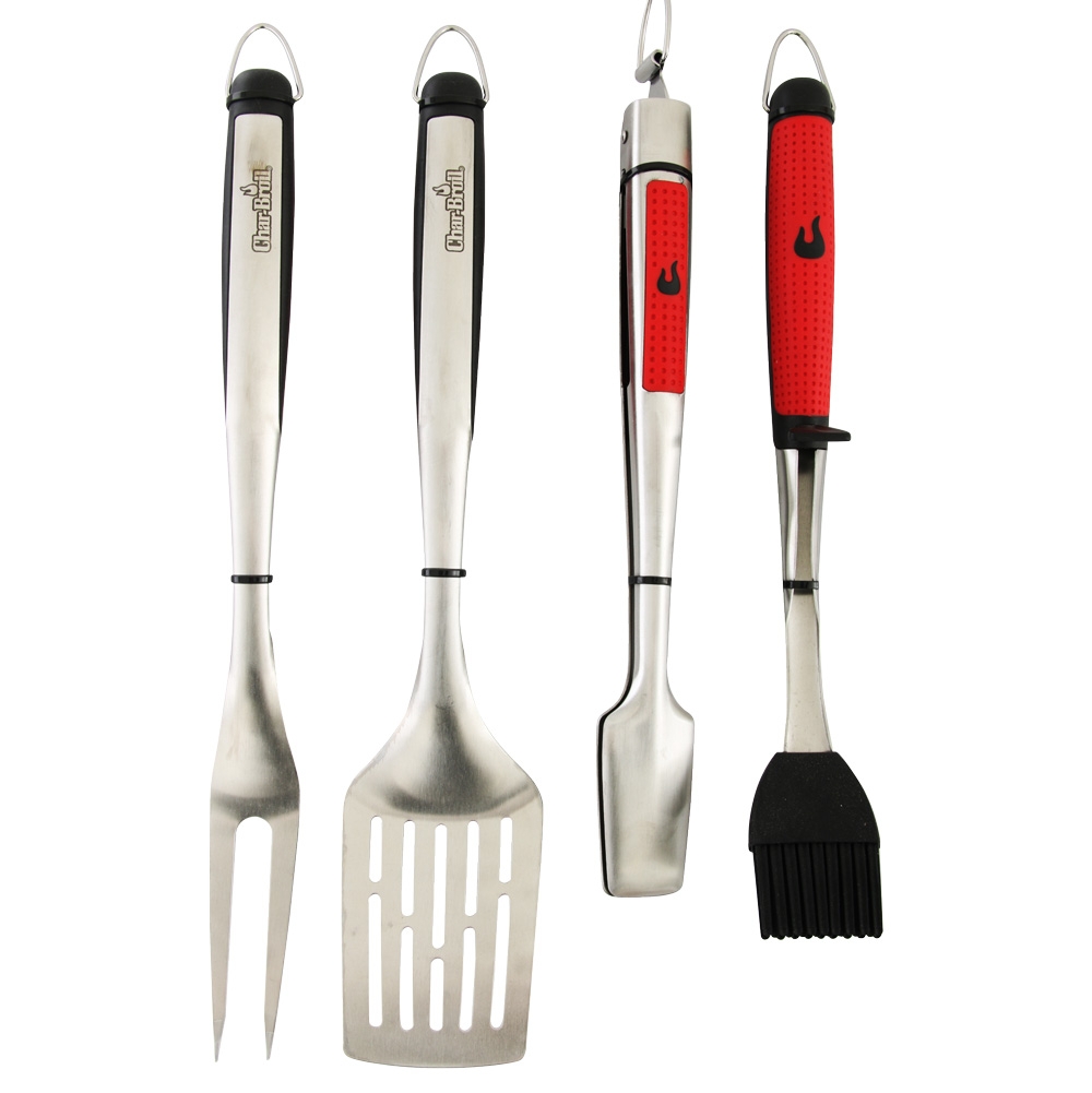 Char Broil Comfort Grip 4 Piece BBQ Tool Set