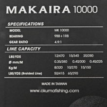 Buy Okuma Makaira 10000 Spinning Game Reel online at