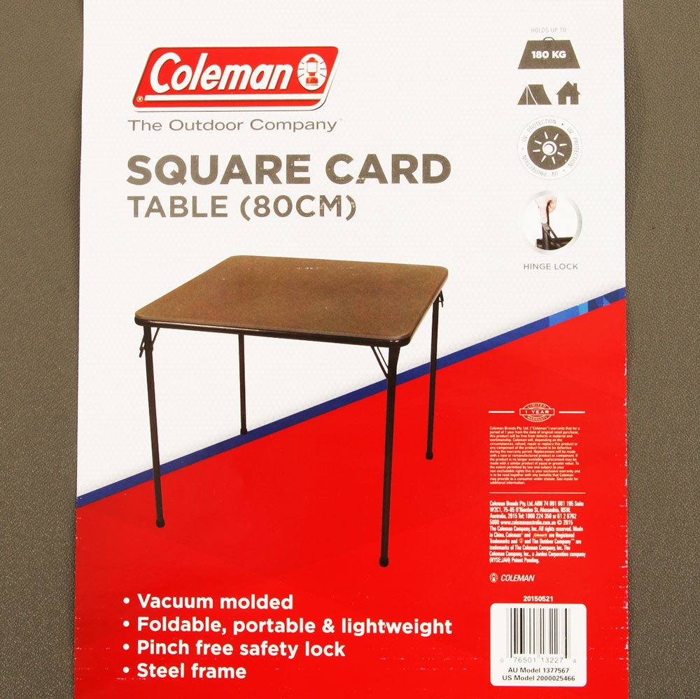 Coleman square card table clearance