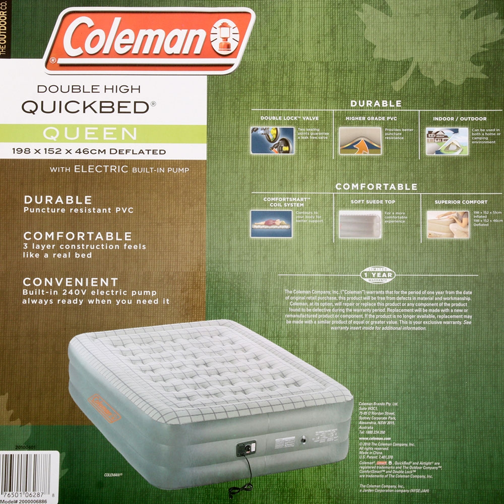 Coleman double hotsell queen air mattress