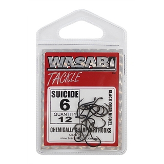Buy Wasabi Tackle Black Suicide Hooks Small Pack online at Marine