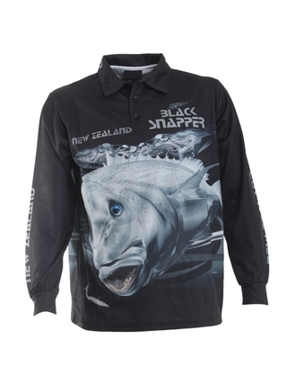 Mad About Fishing Black Snapper Long Sleeve Shirt