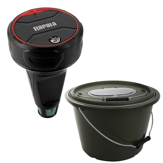 Buy ManTackle Portable Live Bait Bucket with Rapala Floating Aerator online  at