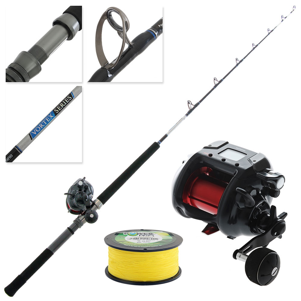 Buy Shimano DDM Plays 4000 Vortex Deepwater Electric Combo with Braid 5ft  7in 15-24kg 1pc online at Marine-Deals.co.nz