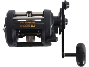 Shimano TR200G level wind star drag reel, with upgraded handle.