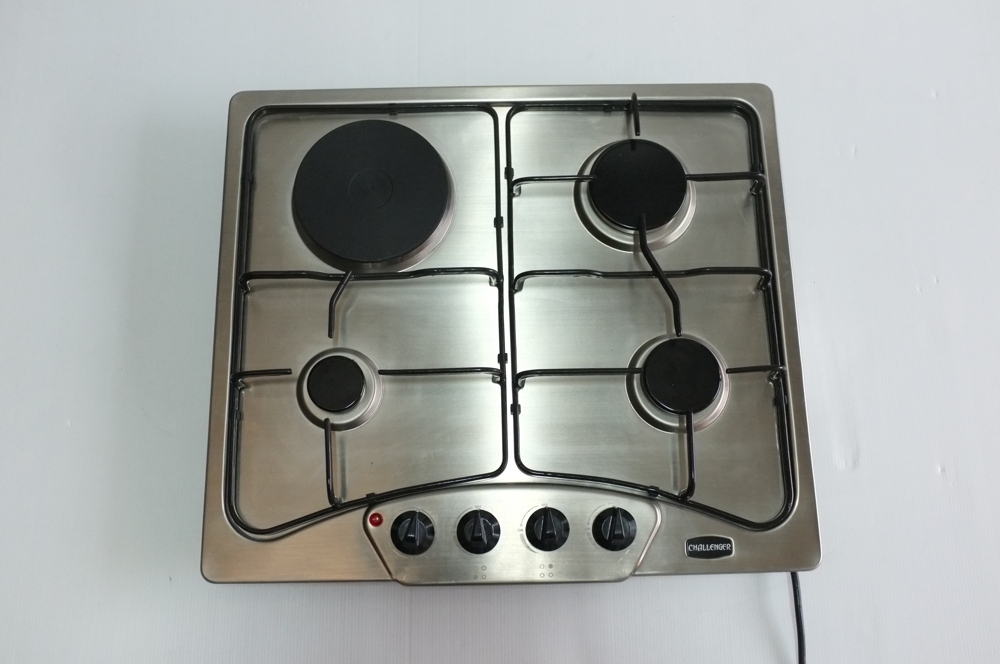 stove with gas and electric burners