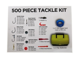 Buy Fishing Essentials 500 Piece Fishing Tackle Kit online at