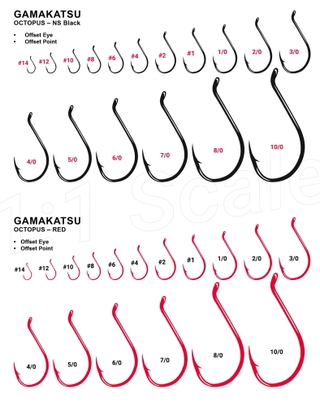 Buy Gamakatsu Octopus Hooks Red Mini Bulk Pack online at