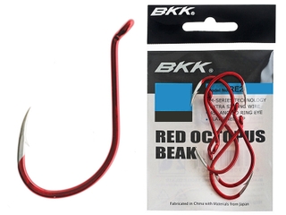 BKK Octopus Beak Hooks Red Bulk Pack Qty 25 4/0