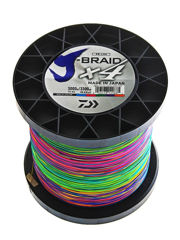 Buy Daiwa X4 J-Braid Multi-Colour 3000m online at Marine-Deals.co.nz