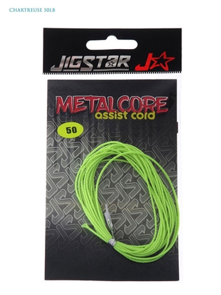 Jigstar Metal Core Assist Chord, 50lb, 100lb, 150lb, 200lb