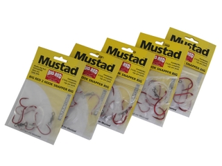 3 Packs of Mustad 92554NPNR Big Red Chemically Sharp Fishing Hooks