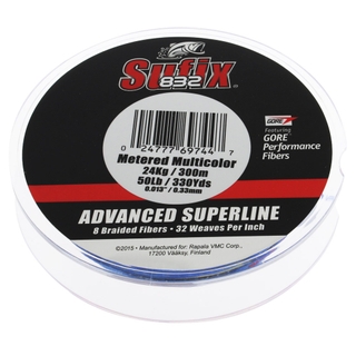 Buy Sufix 832 Advanced Superline Braid Multi-Colour 3500yd 20lb online at