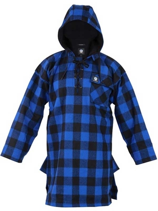Buy Swanndri Original Wool Mens Lace Front Bush Shirt Blue Black online at
