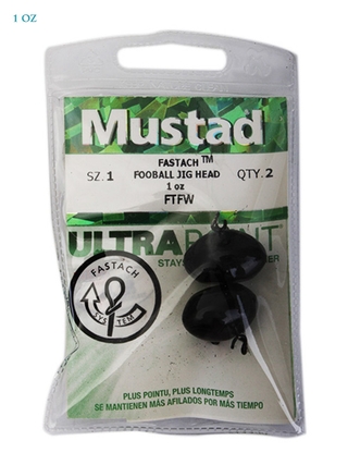 Buy Mustad Fastach Football Jig Head Weights online at Marine