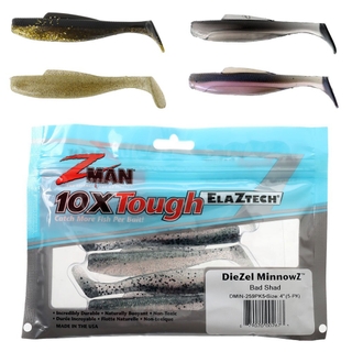 Z-Man DieZel MinnowZ Soft Bait 4in/10cm Qty 5 - Packs - Soft Bait - Fishing