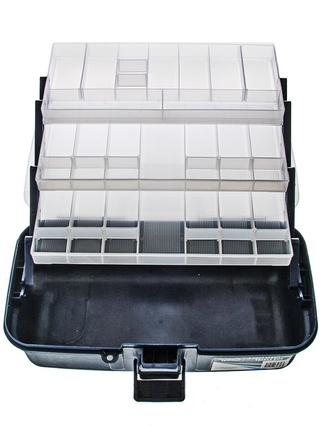 Jarvis Walker 3 Tray Clear Top Fishing Tackle Box - Tackle Storage