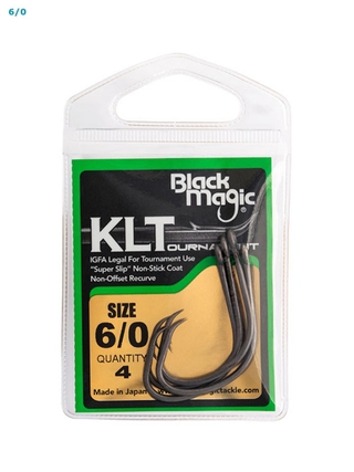 Black Magic KLT Tournament Circle Hooks 6/0 Qty 4