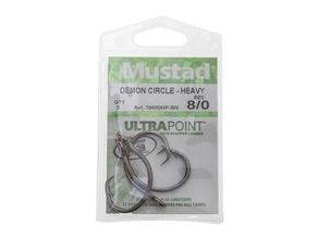 Mustad UltraPoint Demon Perfect Circle Hook, 100Pk 8/0