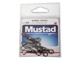 Mustad Barrel Swivel | Size: 1-12 2/0