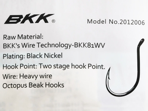 Buy BKK Octopus Beak Hooks Black Nickel online at