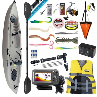 Buy Kayak Fishing Package with Shimano Tackle and Lowrance Fishfinder 7ft  3in 6-8kg 2pc online at