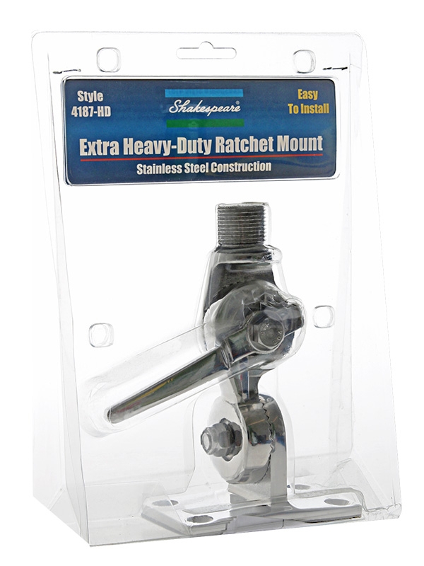 SHAKESPEARE 4187 STAINLESS STEEL RATCHET MOUNT NEW IN BX