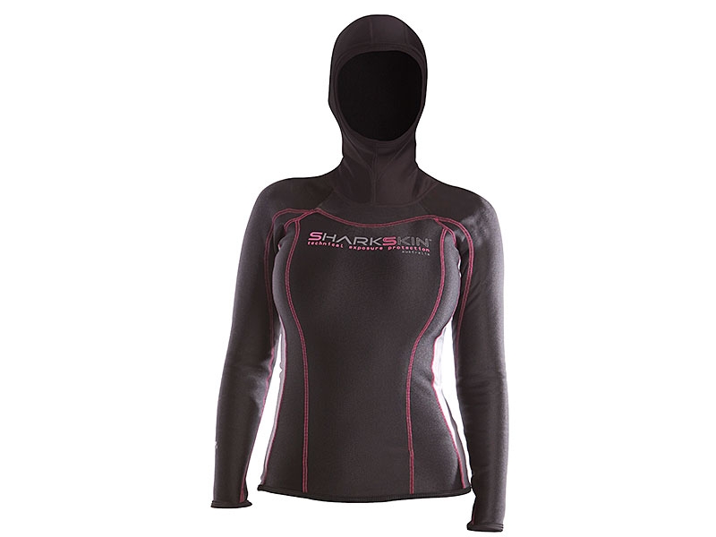 Sharkskin Chillproof Womens Long Sleeve Thermal Top with Hood
