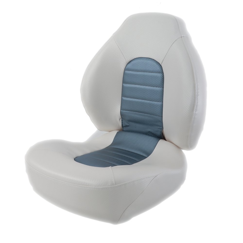 Oceansouth Deluxe High Back Folding Seat Blue & White